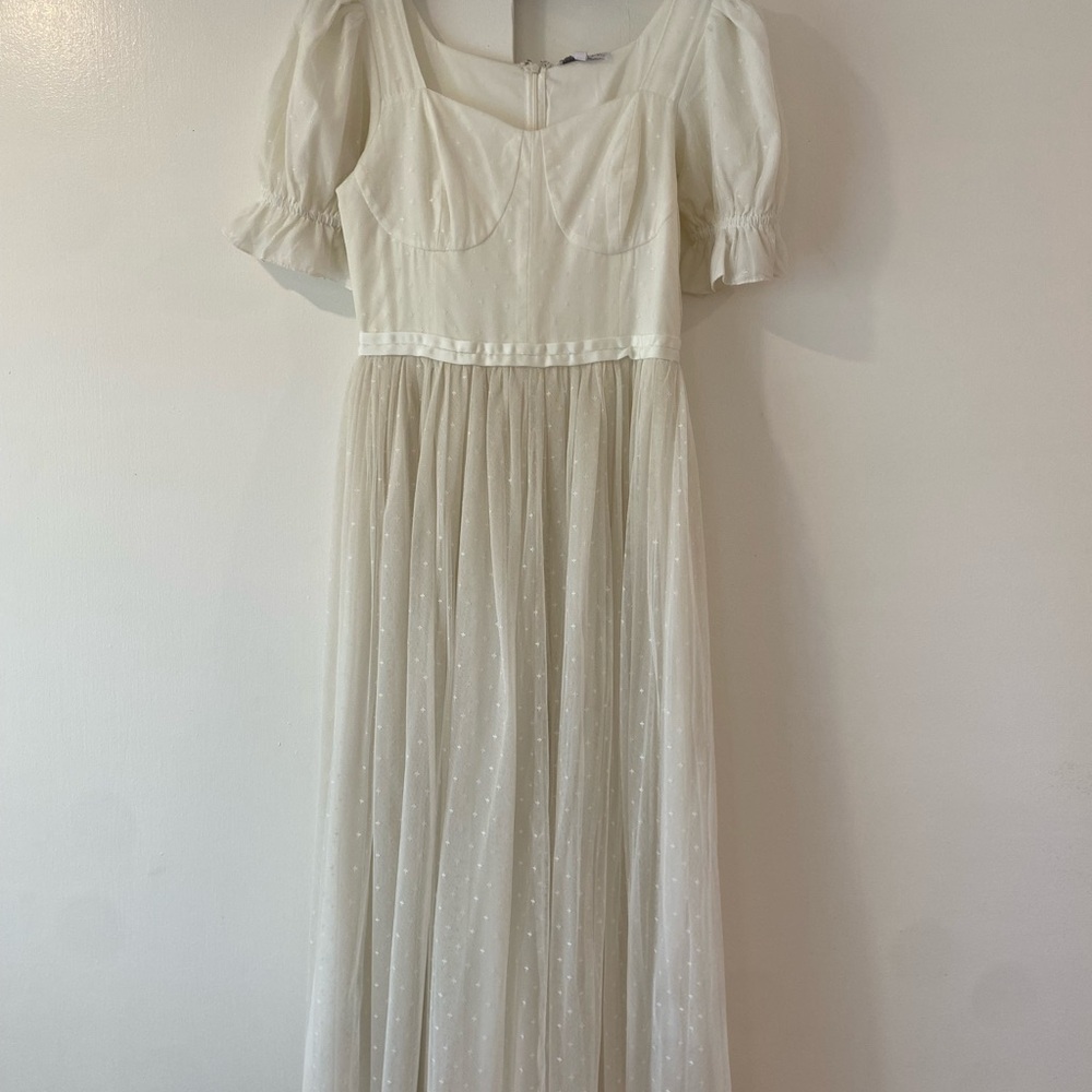 Ivy City Co Ballerina Dress in White
